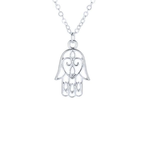 Hamsa Hand Pendant Necklace - Picture 3 of 3